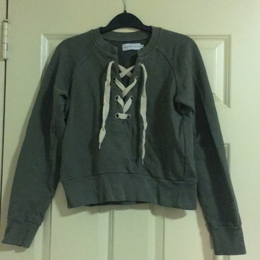 Sincerely Jules Kaia Front Lace-up Sweatshirt